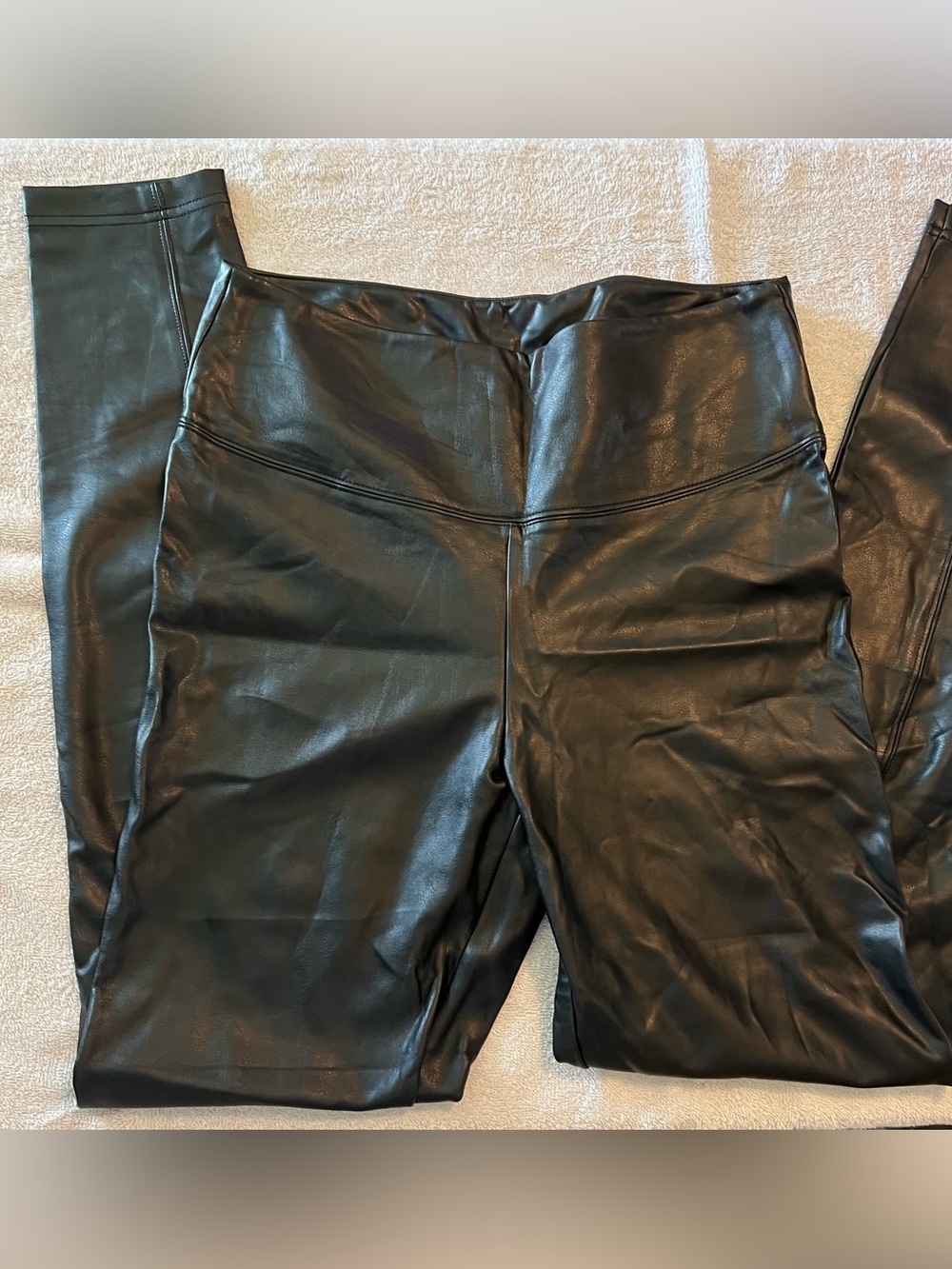 WHBM Black Faux Leather Leggings
